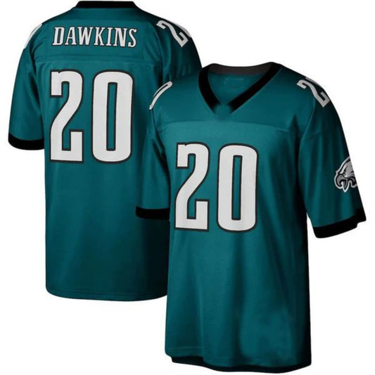 P.Eagles #20 Brian Dawkins Player Mitchell & Ness Midnight Green 1996 Legacy Replica Jersey Stitched American Football Jerseys