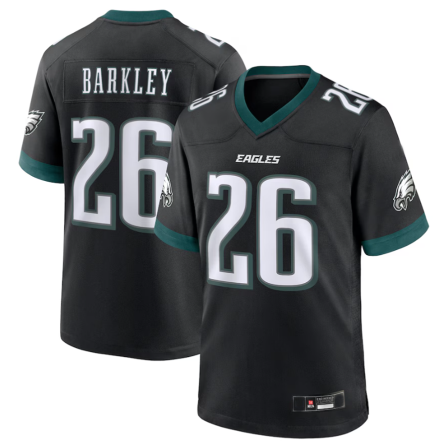 P.Eagles #26 Saquon Barkley Player Black Alternate Game Jersey Stitched American Football Jerseys