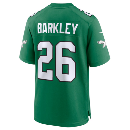 P.Eagles #26 Saquon Barkley Player Green Alternate Game Jersey Stitched American Football Jerseys