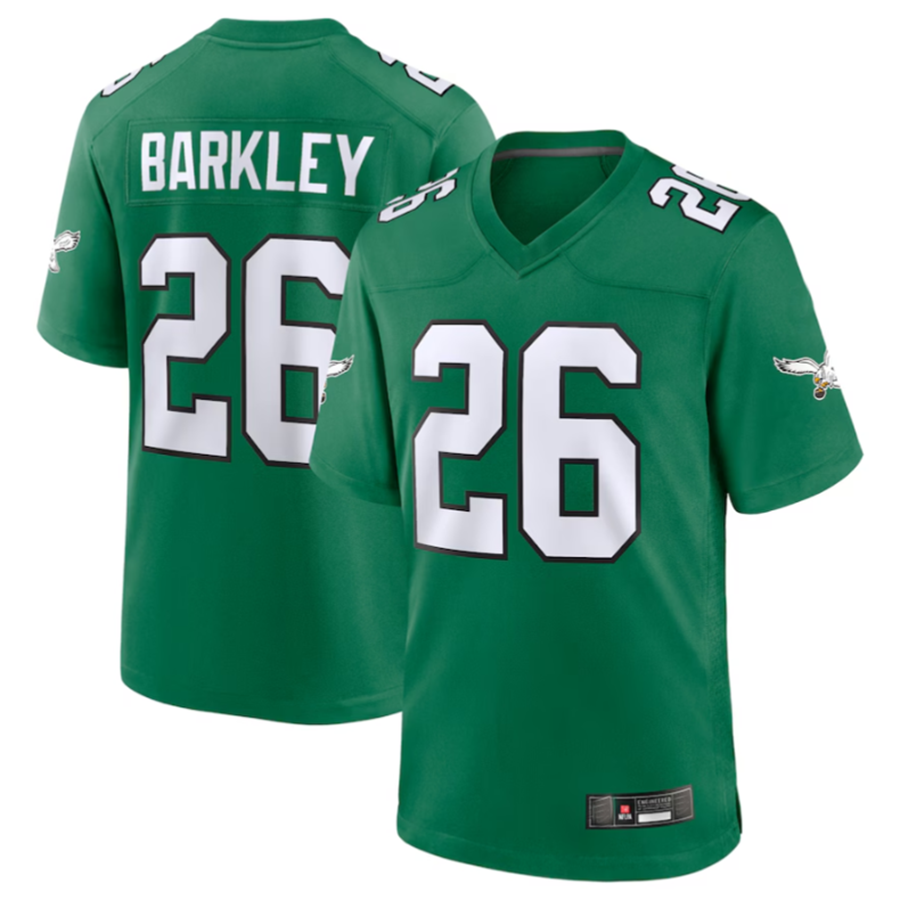 P.Eagles #26 Saquon Barkley Player Green Alternate Game Jersey Stitched American Football Jerseys