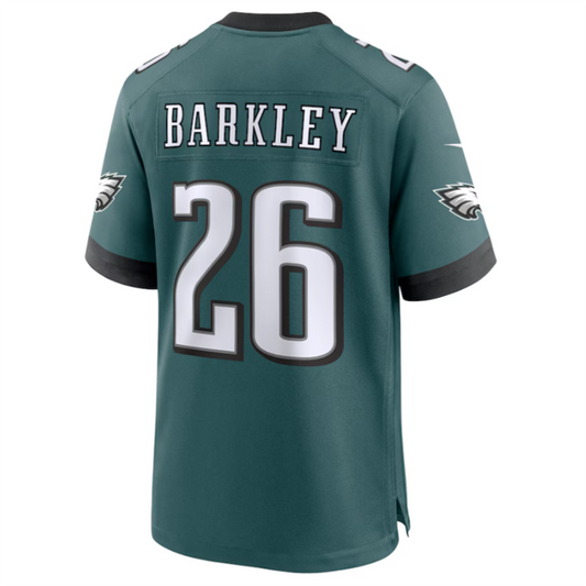 #26 Saquon Barkley Player P.Eagles Midnight Green Game Football Jerseys