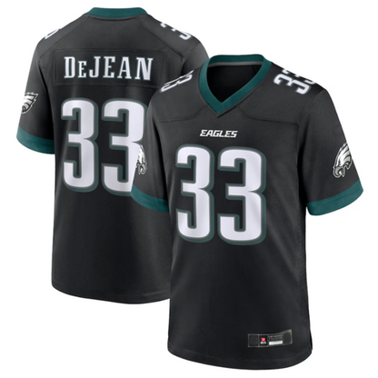 P.Eagles #33 Cooper DeJean Player Black Game Football Jerseys