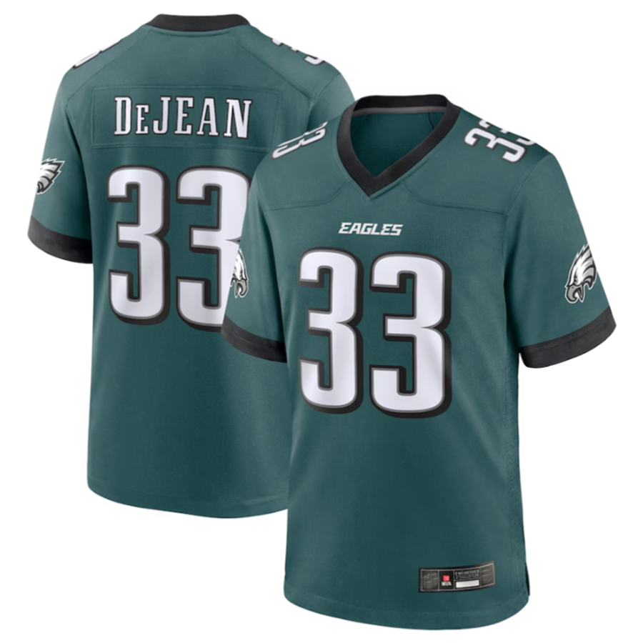 P.Eagles #33 Cooper DeJean Player Green Game Football Jerseys