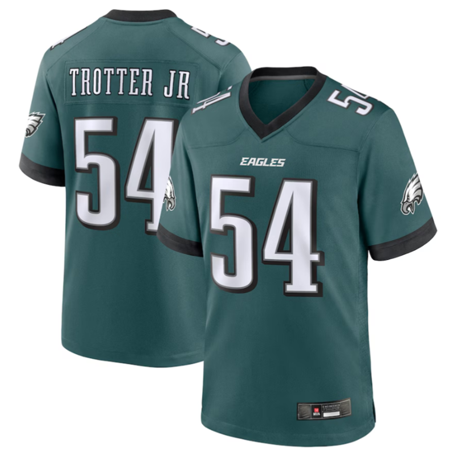 P.Eagles #54 Jeremiah Trotter Jr. Player Green Alternate Game Jersey Stitched American Football Jerseys