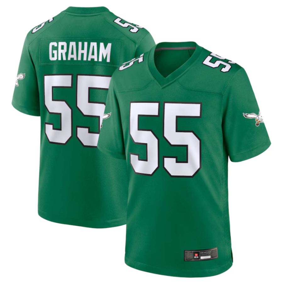 P.Eagles #55 Brandon Graham Player Green Alternate Game Jersey Stitched American Football Jerseys