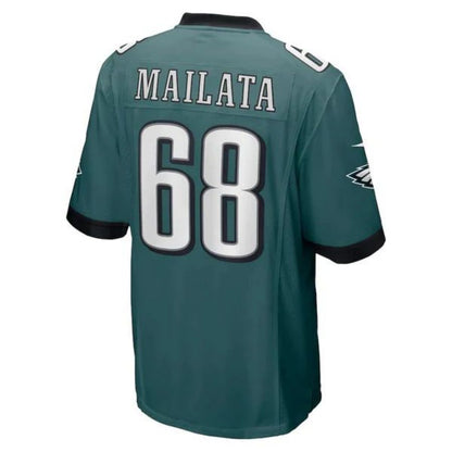 P.Eagles #68 Jordan Mailata Player Midnight Green Game Jersey Stitched American Football Jerseys