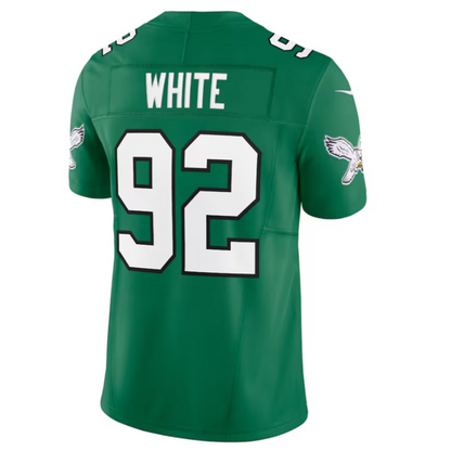 P.Eagles #92 Reggie White Player Green Alternate Vapor F.U.S.E. Limited Jersey Stitched American Football Jerseys