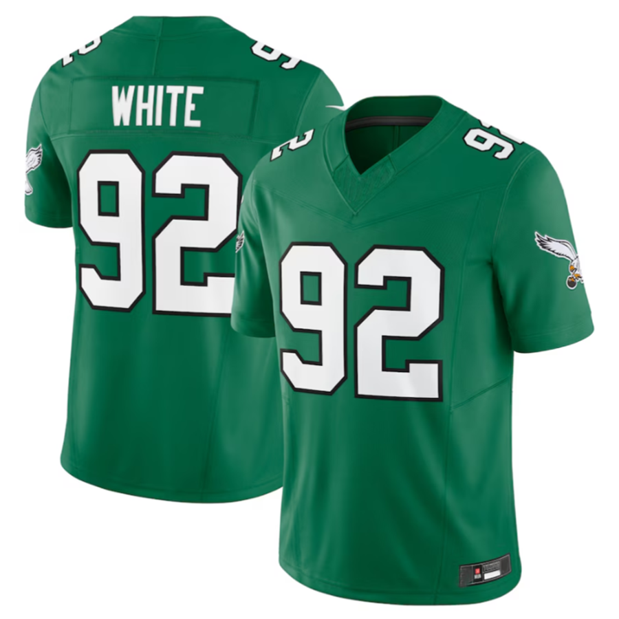 P.Eagles #92 Reggie White Player Green Alternate Vapor F.U.S.E. Limited Jersey Stitched American Football Jerseys