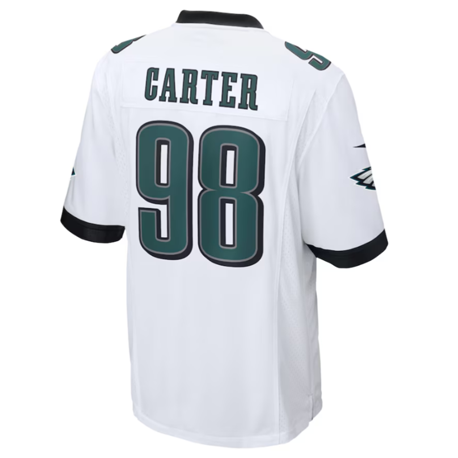 P.Eagles #98 Jalen Carter Player White Game Jersey Stitched American Football Jerseys