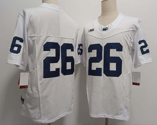 P.State Nittany Lions #26 Saquon Barkley Player White Football Jersey Stitched College Jerseys