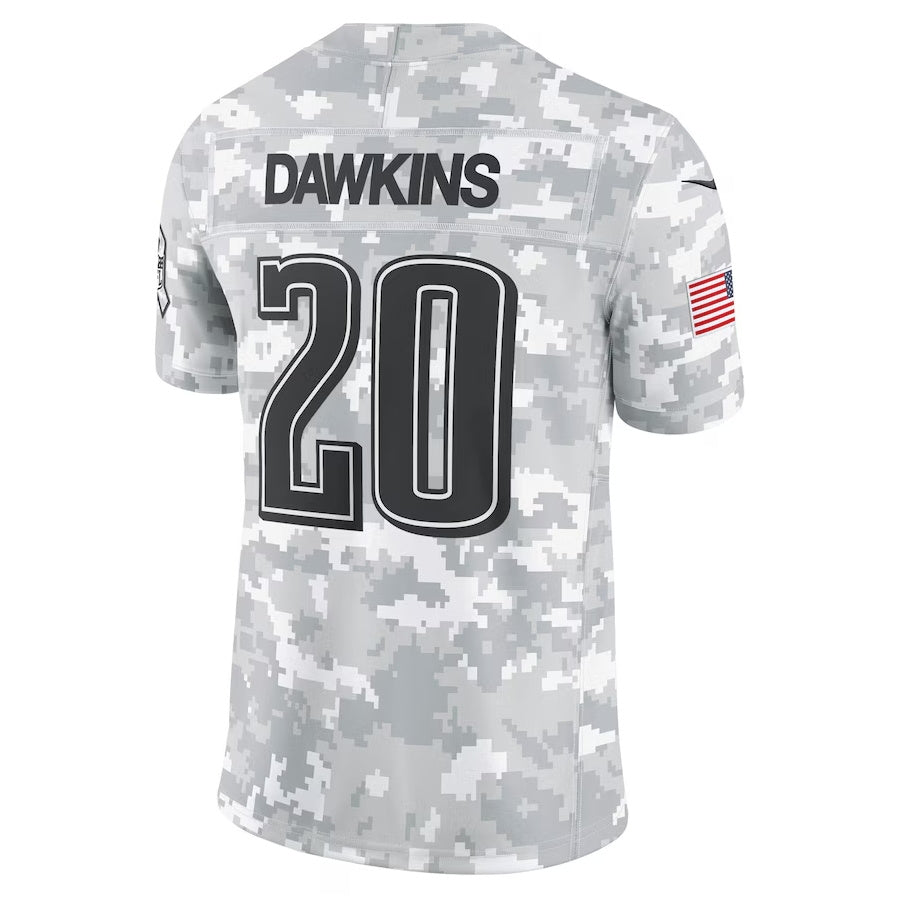 P.Eagles #20 Brian Dawkins Player Arctic Camo Salute to Service Limited Stitched American Football Jerseys