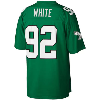 P.Eagles #92 Reggie White Player 1990 Retired Player Replica Game Jersey - Kelly Green Stitched American Football Jerseys