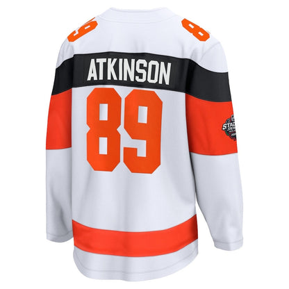 P.Flyers #89 Cam Atkinson Fanatics Player Game Jersey – White Stitched American Hockey Jerseys