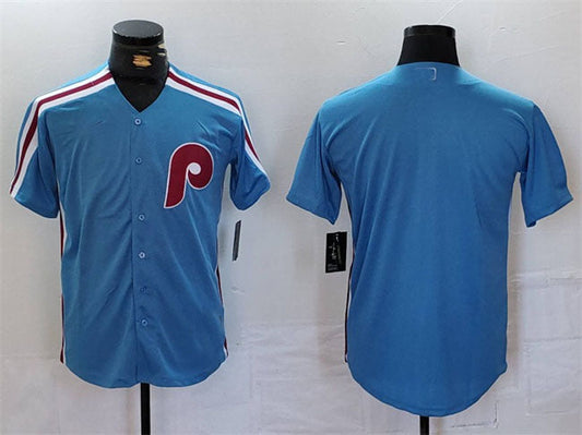 P.Phillies Blank Player Game Jersey Blue Cool Base Stitched Baseball Jerseys