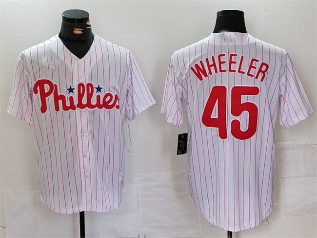 P.Phillies #45 Zack Wheeler Player Game Jersey White Cool Base Stitched Baseball Jerseys