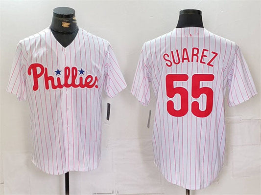 P.Phillies #55 Ranger Suárez Player Game Jersey White Cool Base Stitched Baseball Jerseys