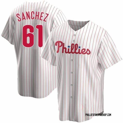 P.Phillies #61 Cristopher Sanchez Player White Cool Base Stitched Baseball Jerseys