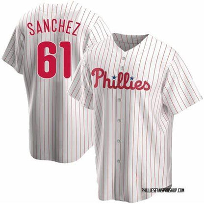 P.Phillies #61 Cristopher Sanchez Player White Cool Base Stitched Baseball Jerseys