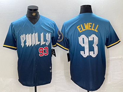 P.Phillies #93 Jason Elwell Blue City Connect Limited Stitched Baseball Jerseys Player Jersey