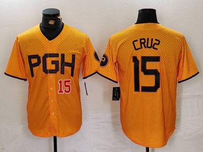 P.Pirates #15 Oneil Cruz Player Game Jersey Stitched Baseball Jerseys