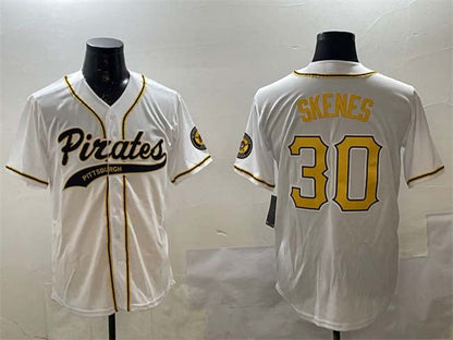 P.Pirates #30 Paul Skenes Player Game Jersey White Cool Base Stitched Baseball Jerseys