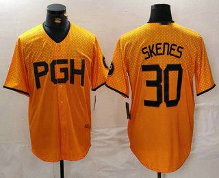 P.Pirates #30 Paul Skenes Player Gold City Connect Stitched Baseball Jerseys