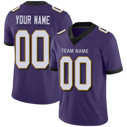 Custom B.Ravens Purple Personalized Design Game Football Jerseys