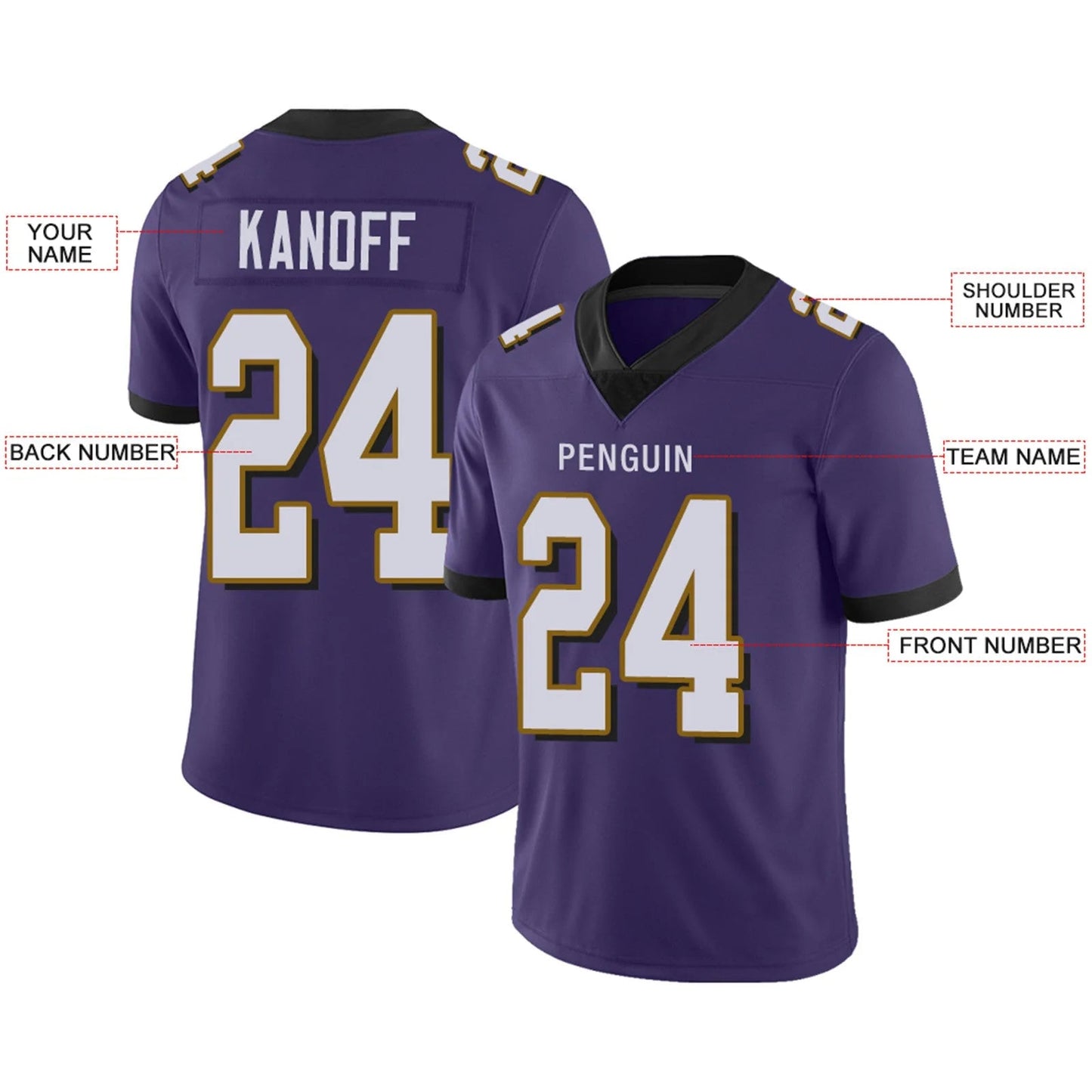 Custom B.Ravens Purple Personalized Design Game Football Jerseys