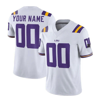 Custom L.Tigers Game White Stitched American College Jerseys -American Stitched Jerseys