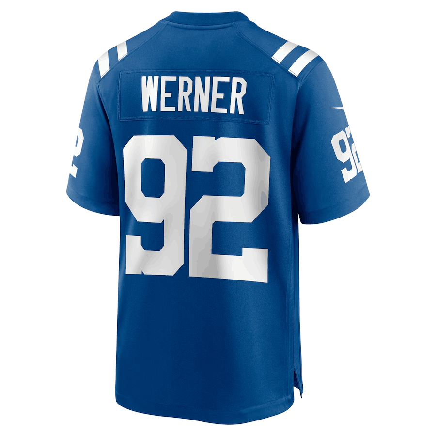 IN.Colts #92 Bjoern Werner Retired Player Game Jersey - Royal Stitched American Football Jerseys