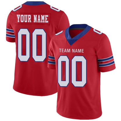 Custom B.Bills Red Personalized Design Your Own Name and Number for Men Women Youth Jerseys