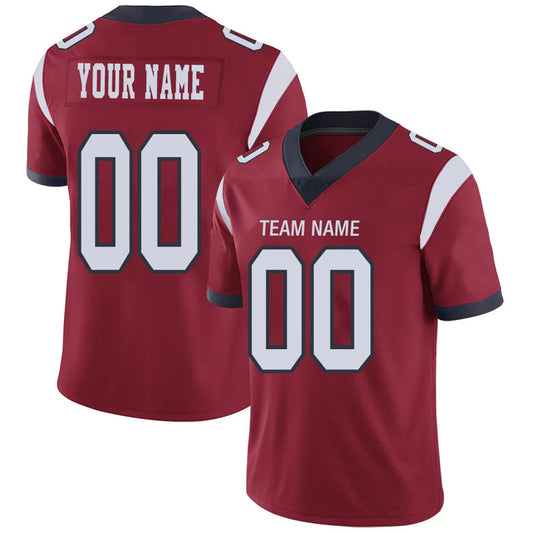 Custom H.Texans Red Personalized Design Your Own Name and Number for Men Women Youth Jerseys