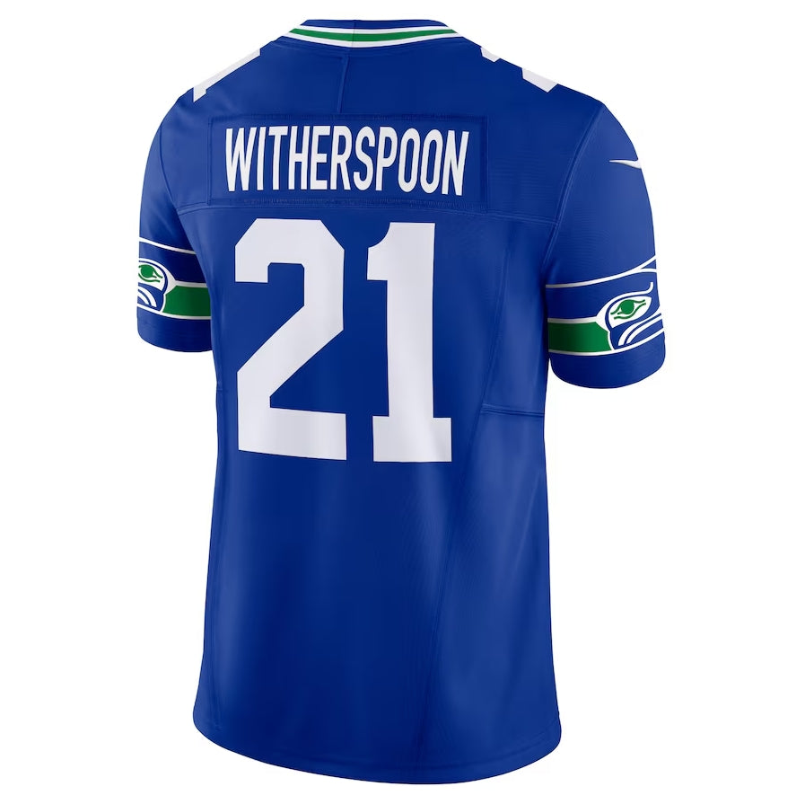 S.Seahawks #21 Devon Witherspoon Royal Player Vapor F.U.S.E. Limited Stitched American Football Jerseys