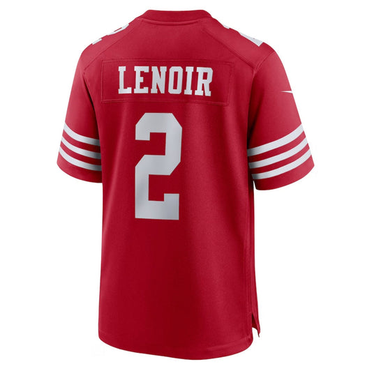 SF.49ers #2 Deommodore Lenoir Player Scarlet Game Stitched American Football Jerseys