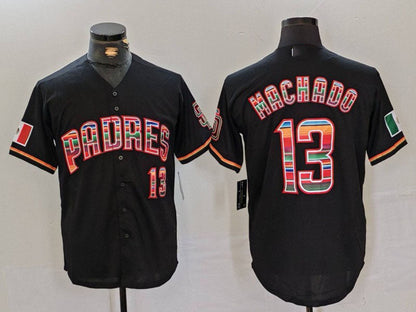 S.Diego Padres #13 Manny Machado Player Black Mexico Cool Base Stitched Baseball Jerseys