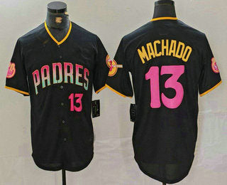 S.Diego Padres #13 Manny Machado Player Game Jersey Stitched Baseball Jerseys