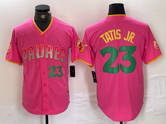 S.Diego Padres #23 Fernando Tatis Jr. Player Pink Cool Base Stitched Baseball Jerseys