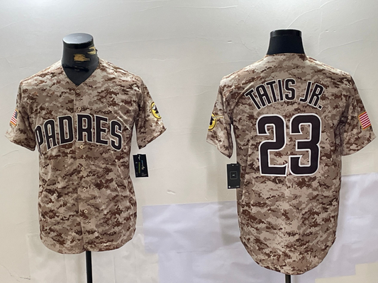 S.Diego Padres #23 Fernando Tatis Jr Camo Stitched Cool Base Stitched Baseball Jerseys Player Jersey