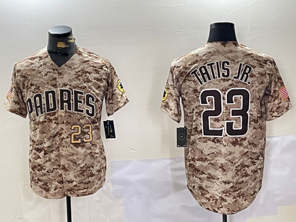 S.Diego Padres #23 Fernando Tatis Jr Camo Stitched Cool Base Player Stitched Baseball Jerseys