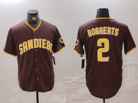 S.Diego Padres #2 Xander Bogaerts Brown Player Jersey Cool Base Stitched Baseball Jerseys