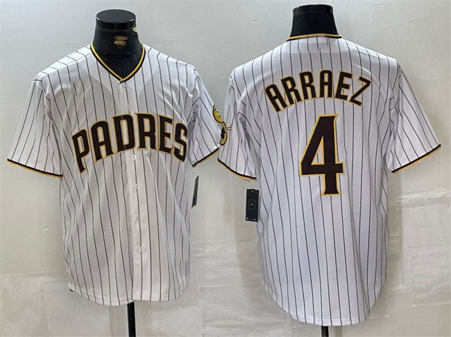 S.Diego Padres #4 Luis Arraez Player Jersey White Cool Base Stitched Baseball Jerseys