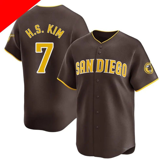 S.Diego Padres #7 Ha-Seong Kim Brown Player Game Jersey Cool Base Stitched Baseball Jerseys