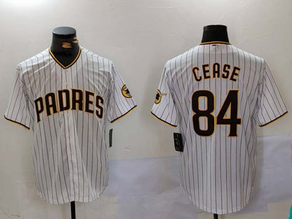 S.Diego Padres #84 Dylan Cease Player White Stitched Cool Base Baseball Jerseys