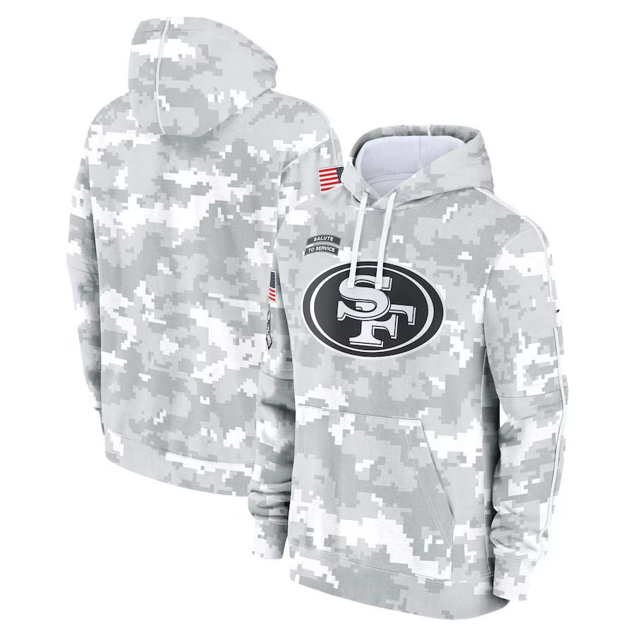 SF.49ers Salute To Service Club Pullover Hoodie Birthday gifts Player Jersey Stitched American Football Jerseys