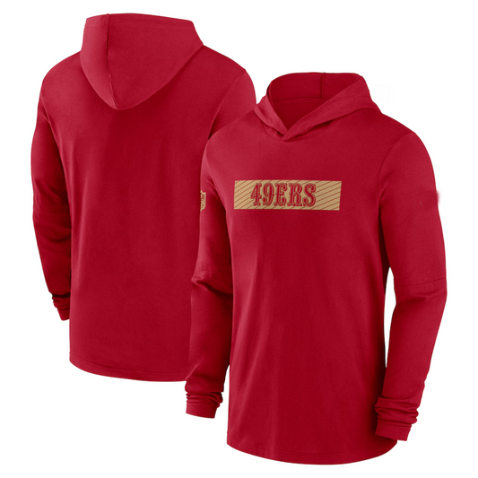 SF.49ers Salute To Service Club Pullover Hoodie Player Jersey Stitched American Football Jerseys