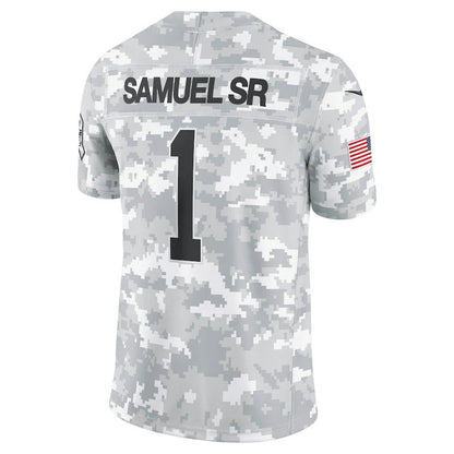 SF.49ers #1 Deebo Samuel Sr Player Arctic Camo Salute to Service Limited Stitched American Football Jerseys