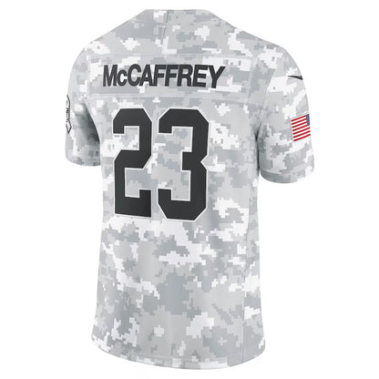 SF.49ers #23 Christian McCaffrey Player Arctic Camo Salute to Service Limited Stitched American Football Jerseys