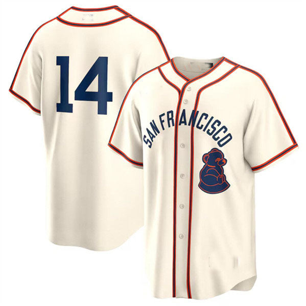 S.Francisco Giants #14 Patrick Bailey Player Cream Rickwood Classic Stitched Baseball Jersey