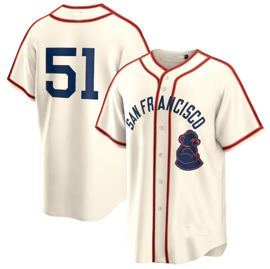 S.Francisco Giants #51 Jung Hoo Lee Cream Rickwood Classic Replica Player Baseball Jerseys