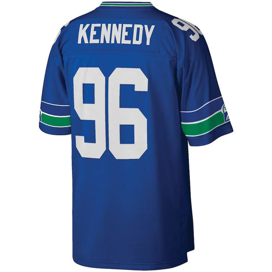 S.Seahawks #96 Cortez Kennedy Legacy Replica Player Jersey - Royal Stitched American Football Jerseys